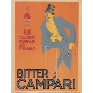 ポスター Bitter Campari 1921 60cm×80cm　ビンテージ -おしゃれインテリアに-｜poster