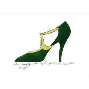 -ウォーホル アートポスター-Shoe, c.1955 (Green and Yellow)(331×480mm) -おしゃれインテリアに-｜poster
