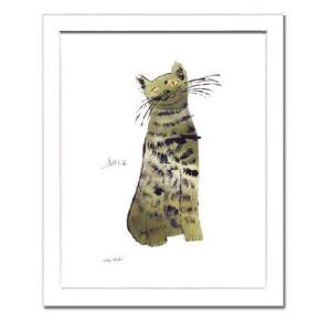 アンディ・ウォーホル cat 額付き Green Cat, c.1954 – アンディ・ウォーホル - LEBENSFARBE