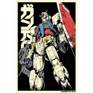 アニメ 機動戦士ガンダム RX-78-2 ポスター 軽量アルミ製フレーム付 91.5×61cm