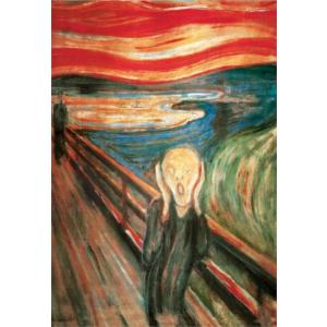 エドヴァルド・ムンク 叫び ポスター 軽量アルミ製フレーム付 The Scream 91.5×61c...