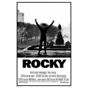 ロッキー 映画ポスター シルベスター・スタローン主演 軽量アルミ製フレーム付 91.5×61cm