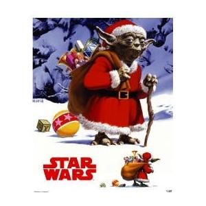 スターウォーズ　クリスマスバージョン ヨーダ ミニポスター