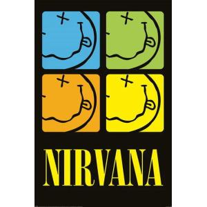 ニルヴァーナ　ポスター　Nirvana (Smiley Squares) 61 x 91.5cm【230130】｜posterbin2