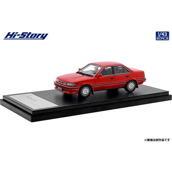 ハイストーリー 1/43 トヨタ カローラセダンGT AE92 1987 スーパーレッドII 完成品...