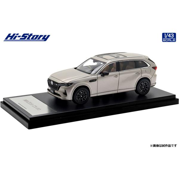 ハイストーリー 1/43 マツダ CX-80 2024 プラチナクォーツメタリック 完成品ミニカー ...
