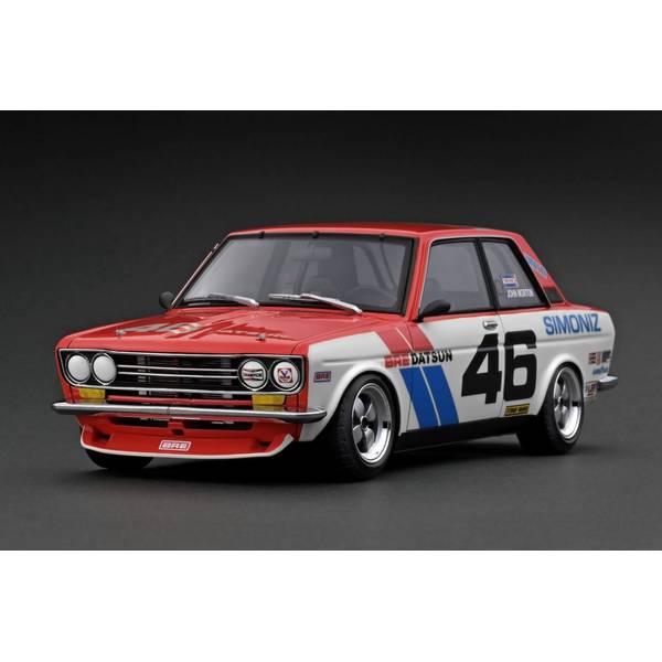 イグニッションモデル 1/18 ニッサン ダットサン ブルーバード 510 No.46 ホワイト/レ...