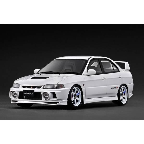 イグニッションモデル 1/18 ミツビシ ランサーエボリューションIV CN9A ホワイト 完成品ミ...