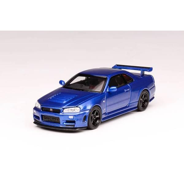 MOTORHELIX 1/64 ニッサン NISMO R34 GT-R Z-tune ベイサイドブル...