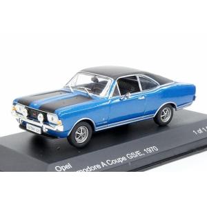 ホワイトボックス 1/43 オペル コモドーレ A クーペ GS/E 1970 メタリックブルー/ブラック 完成品ミニカー WB057 最