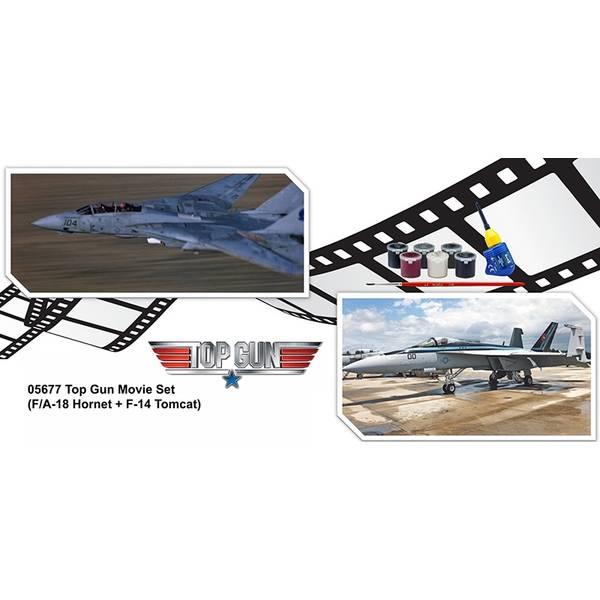 ドイツレベル 1/72 トップガン ムービーセット（F/A-18E &amp; F-14A） スケールモデル...