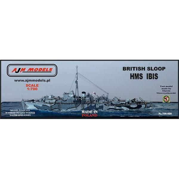 【7月予約】AJMモデルス 1/700 英・ブラックスワン級スループ・HMSアイビスWW2 スケール...