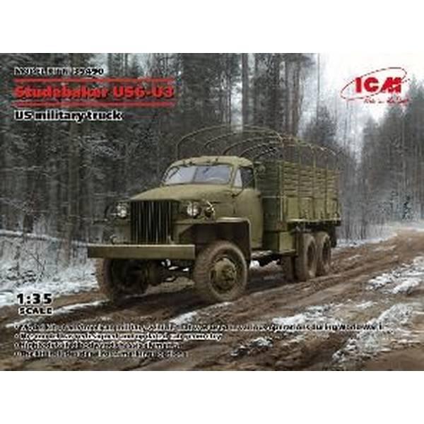 ICM 1/35 アメリカ スチュードベーカー US6-U3 ミリタリートラック スケールモデル 3...