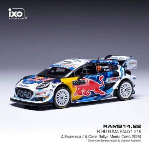 【8月予約】イクソ 1/43 フォード プーマ ラリー1 No.16 2024 WRC ラリー・モンテカルロ A.フォルノー/A.Coria 完成品ミニカー RAM914｜posthobbyshop