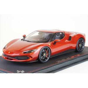 BBR 1/18 フェラーリ 296 GTB ロッソイモラ カーボンレプリカホイール ケース付 完成品ミニカー P18210B1｜posthobbyshop