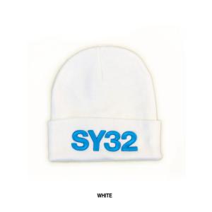 ニットキャップ KNIT CAP【SY32 by sweet years】3Dロゴニットキャップ（WHITE）｜postosegreto