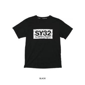 Tシャツ tシャツ SY32 by sweet years 10023J HEART BOX LOGO TEE ハートボックスロゴ メンズ レディース ロゴTシャツ｜postosegreto