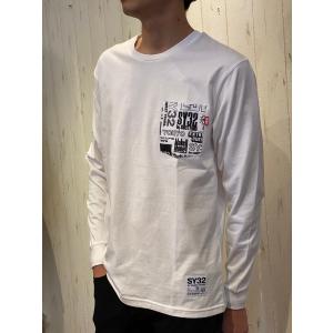 ★20％off !! SALE  ロンT 長袖 Tシャツ SY32 by sweet years 11544 GRAPHIC POKET L/S TEE ロゴデザインポケット メンズ レディース プレゼント｜ポストセグレートYahoo!店