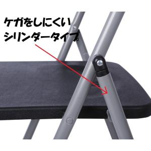 パイプ椅子 【ブラック12脚セット】 折り畳み...の詳細画像4