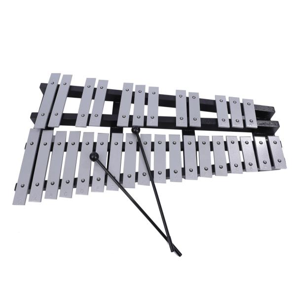 卓上 鉄琴 30音 折りたたみ グロッケン マレット2本 収納ケース付き MK-190