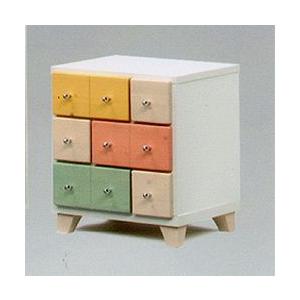 マカロン柄　カラフルチェスト キャビネット カラフル 幅60cm チェスト タンス カラフルチェスト