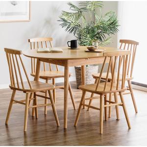 伸長式ダイニングテーブル 円形 丸 ダイニング...の詳細画像3