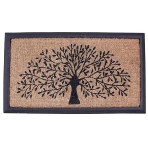 玄関マット  屋外 ラバー＆コイヤーマット 70×40  COIR MAT RECT　FRAME TREE｜potarico