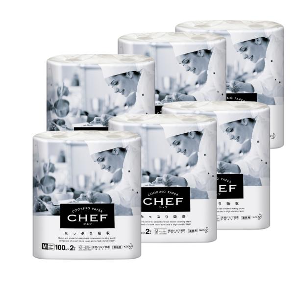 花王 CHEF たっぷり吸収 Ｍ キッチンペーパー 100枚ｘ2ロールｘ6袋
