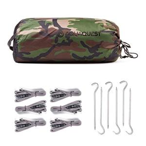 Aqua Quest  Defender タープ 防水 3 x 2, 3 x 3, 3 x 4, 4.5 x 4.5 m オリーブドラブ/迷彩