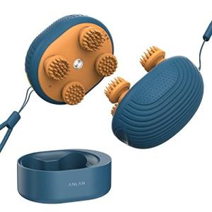 ANLAN 電動頭皮ブラシ 頭皮ブラシ IPX7防水 ヘッドブラシ 3D技術 頭皮洗浄 2段階スピード 乾湿両用 2種類シリコン