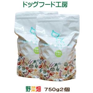 国産 無添加 自然食 健康 こだわり食材 ドッグフード工房 野菜畑 普通粒 1.5kg 750g2個セット 手造りドッグフード 犬用 全年齢対応 完全栄養食｜potitamaya-y