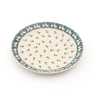 ポーランド食器 UNIKAT 28cm 大皿 プレート ポーリッシュポタリー ポーランド食器 平皿 28cm ウィザブルー ポーリッシュポタリー : POTOK