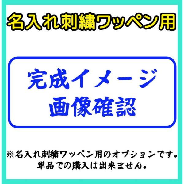完成イメージ画像確認 修正2回までOK 刺繍 ネームワッペン オーダーメイド 名入れ用