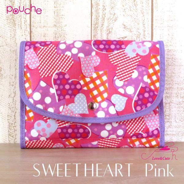 母子手帳ケース ジャバラ 2人分 双子用 スウィートハート ピンク ３人用 大容量 ブランド  ポー...