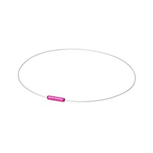 phiten(ファイテン) ネックレス RAKUWA ネック ワイヤーAir ホワイト/ピンク 40cm｜poupelle-mart