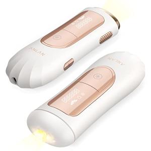 ANLAN 光美容器 vio対応 顔と全身用モデル 2種類ヘッド 99万発 家庭用光美容器 メンズ レディース 2種類モード＆5階段レベル (単