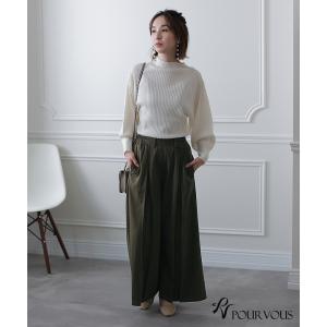 ワイドパンツ ガウチョパンツ レディース スカ...の詳細画像4