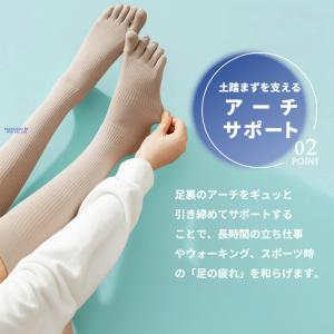 5本指ソックス 五本指靴下 レディース ハイソ...の詳細画像3