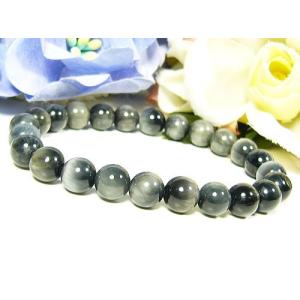 ウルフアイの最高品質/希少色「ブラックパンサー」ウルフアイ8mmブレスレット/1点もの