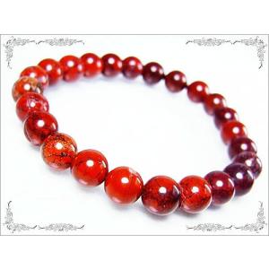 レッドジャスパー（赤碧玉）天然石ブレスレット 8mm玉 パワーストーン