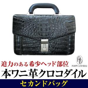 (新品未使用)本革CROCODILE バック　タグ付き　クロコダイル sankyo shokai（三京商会） クロコダイルバッグ crocodile
