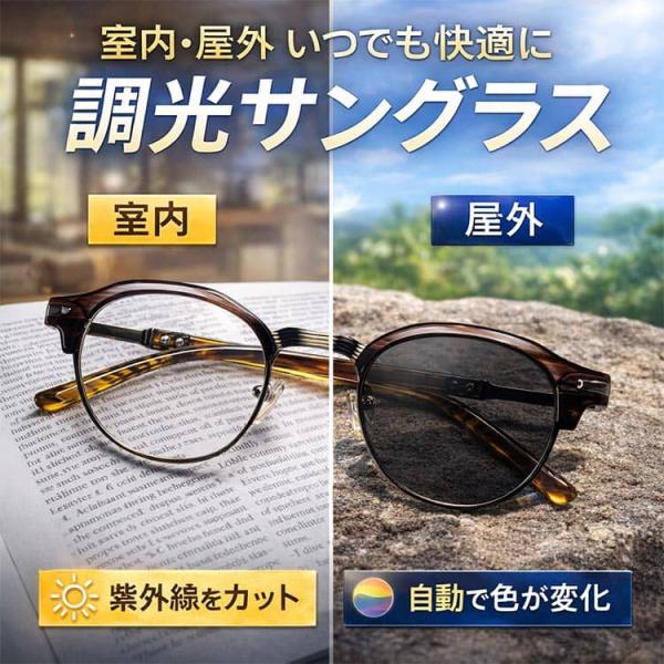 9月30日までのセール22,000円が54%OFF  日本 福井県の高品質 AGAIN 調光サングラ...