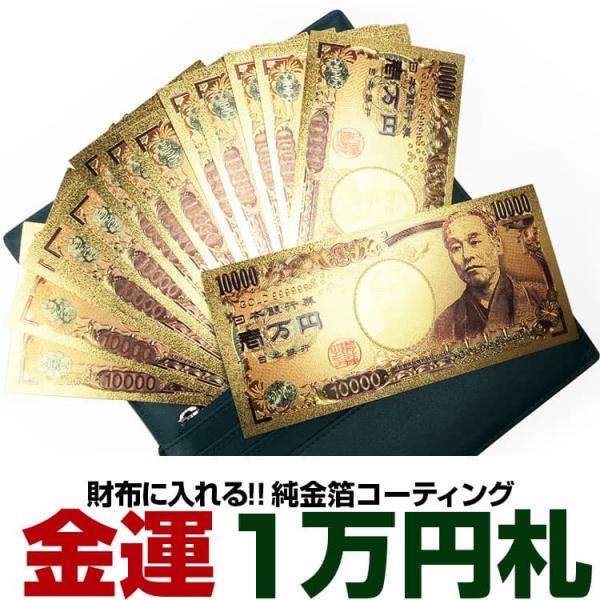 財布に入れる 純金泊コーティング 1万円札 金運 開運 お守り 贈り物 母の日 父の日 誕生日 さよ...