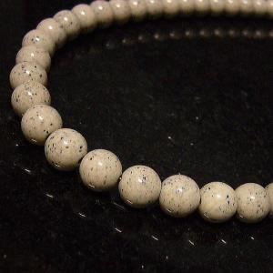 北投石 天然ラジウム鉱石 ネックレス 8mm6...の詳細画像1