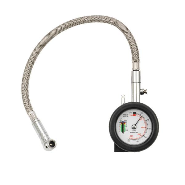 プロト PLOT コンパクトエアインフレーターゲージ タイヤ溝測定ゲージ付 ロングタイプ 120ps...