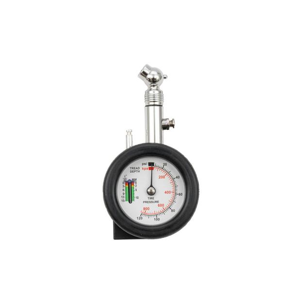 プロト PLOT コンパクトエアインフレーターゲージ タイヤ溝測定ゲージ付 ショートタイプ 120p...