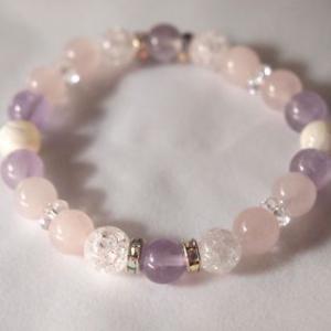 パワーストーンブレスレット【ローズ２】１６ｃｍ｜power-stone-piko