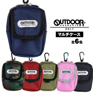 OUTDOOR PRODUCTS GOLF　マルチケース 小物 ポーチ カラビナ ベルトループ ブラック ネイビー レッド ピンク カーキ カモフラ｜powerbilt