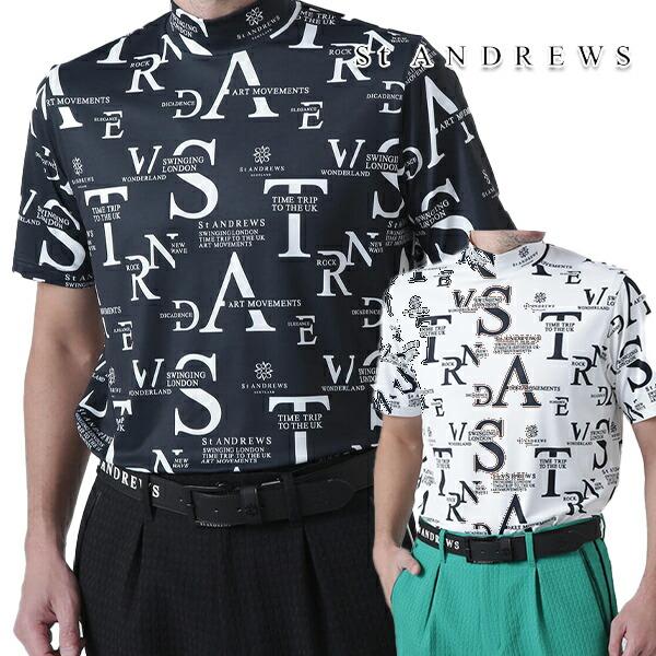 セントアンドリュース 2025年春夏モデル メンズ C2C コンセプト柄 ハイネック 半袖シャツ 0...