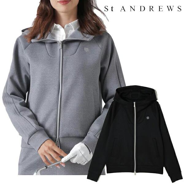 セントアンドリュース 2024年秋冬モデル レディース ダンボールニット フルジップ フーディ 04...